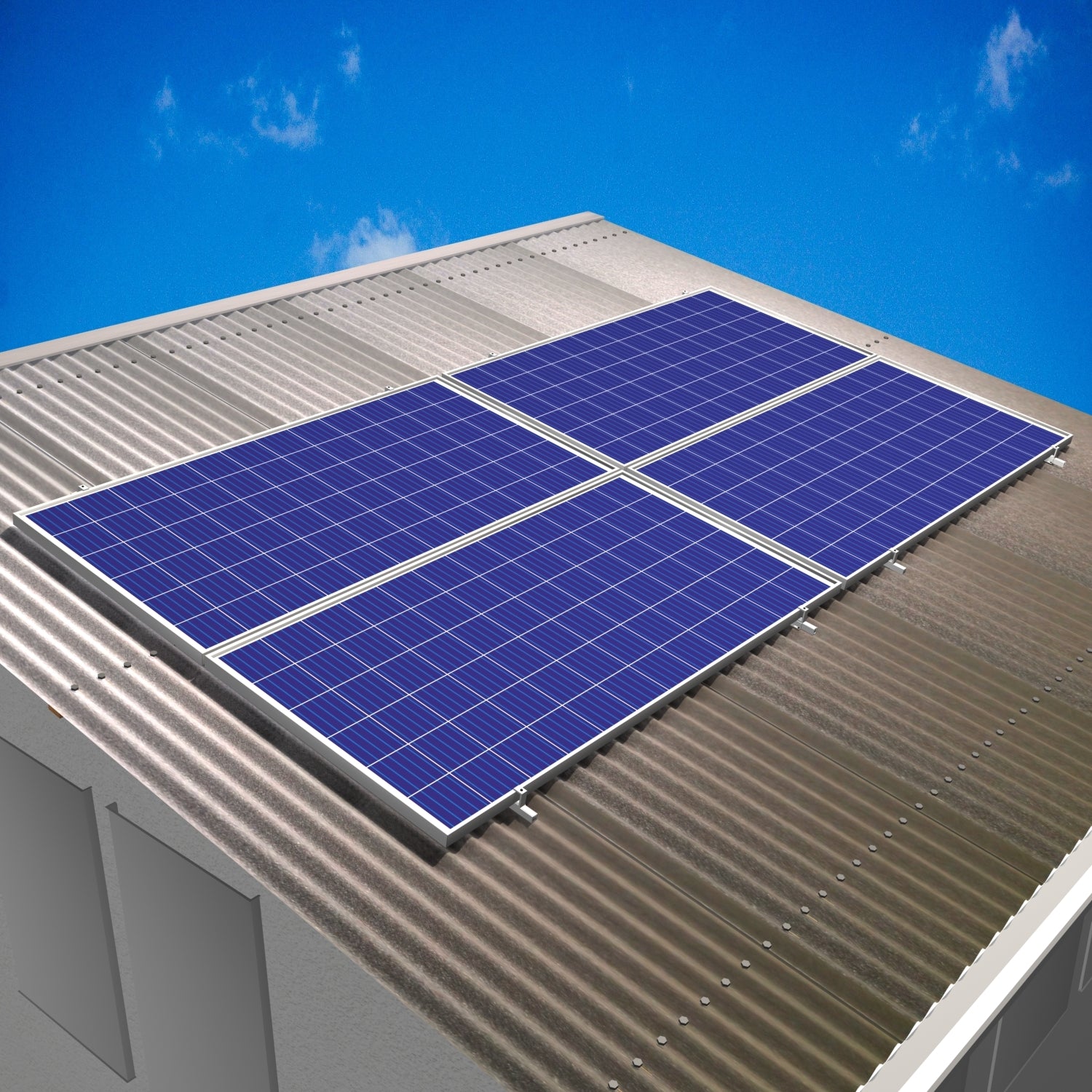 Metal Roof Solar Panel Kit – Quad 1200 Watt