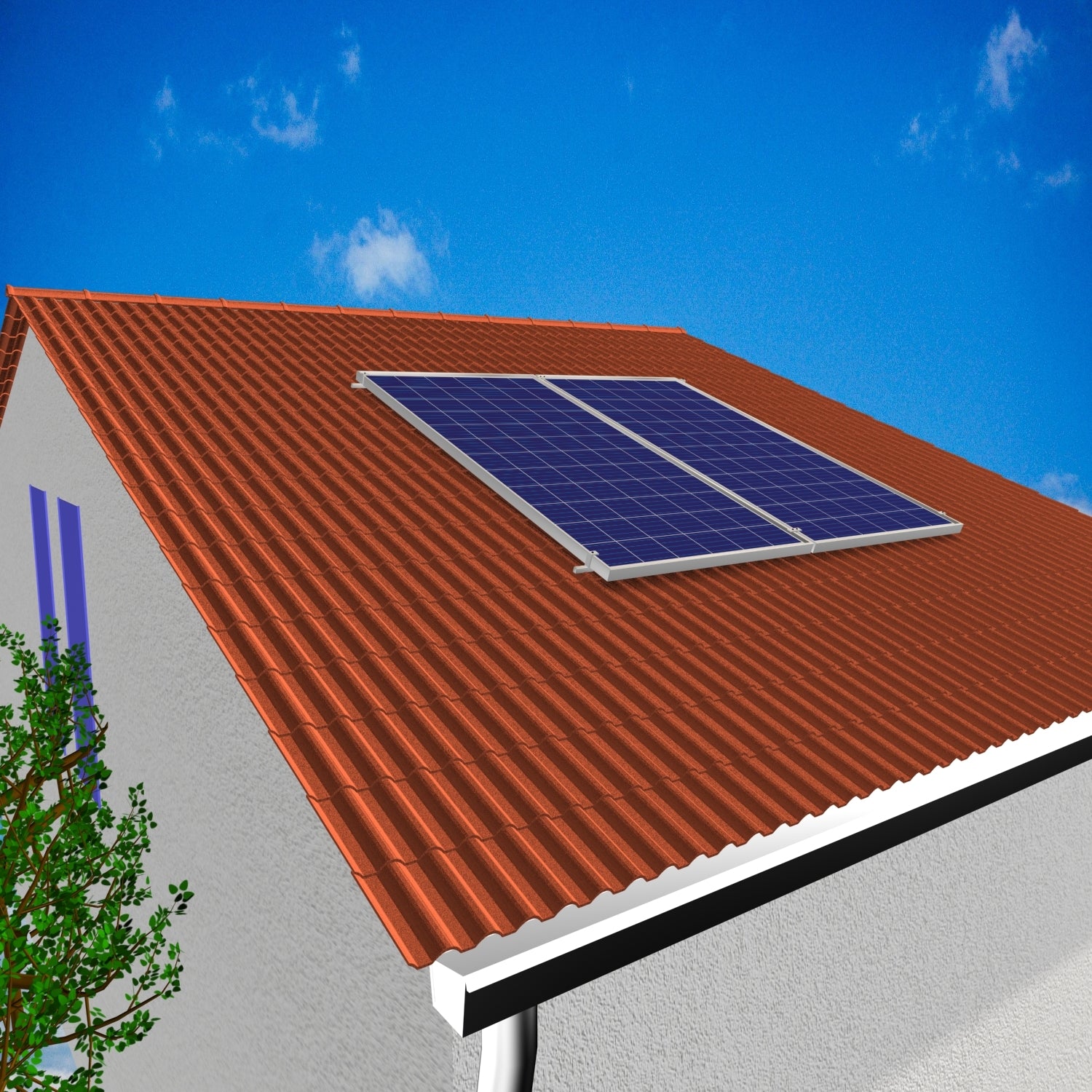 PV Panels for Tile Roofs – Duo 600 Watt